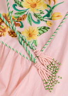 Farm Rio Botanical Floral-print Cotton Blouse Pink