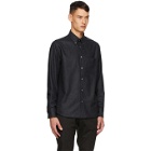 Dunhill Black Wool Flannel Shirt