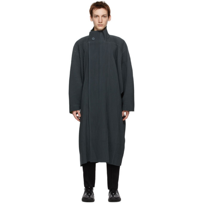 Photo: Homme Plisse Issey Miyake Grey Monthly Colors September Kimono Coat