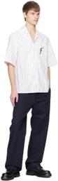 Ferragamo White Bowling Collar Shirt