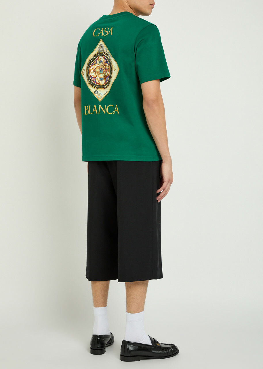Casablanca Plafond Orne De Musique Cotton T-shirt Green