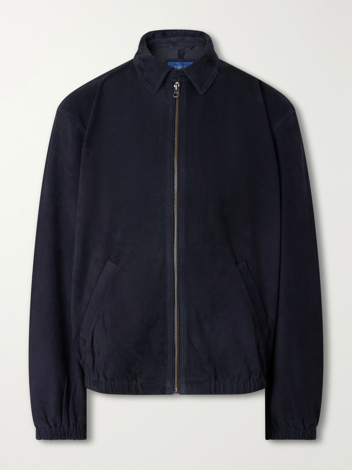 Polo Ralph Lauren - Logo-Embroidered Suede Jacket - Blue
