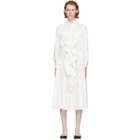 Chika Kisada White Gathered Shirt Dress