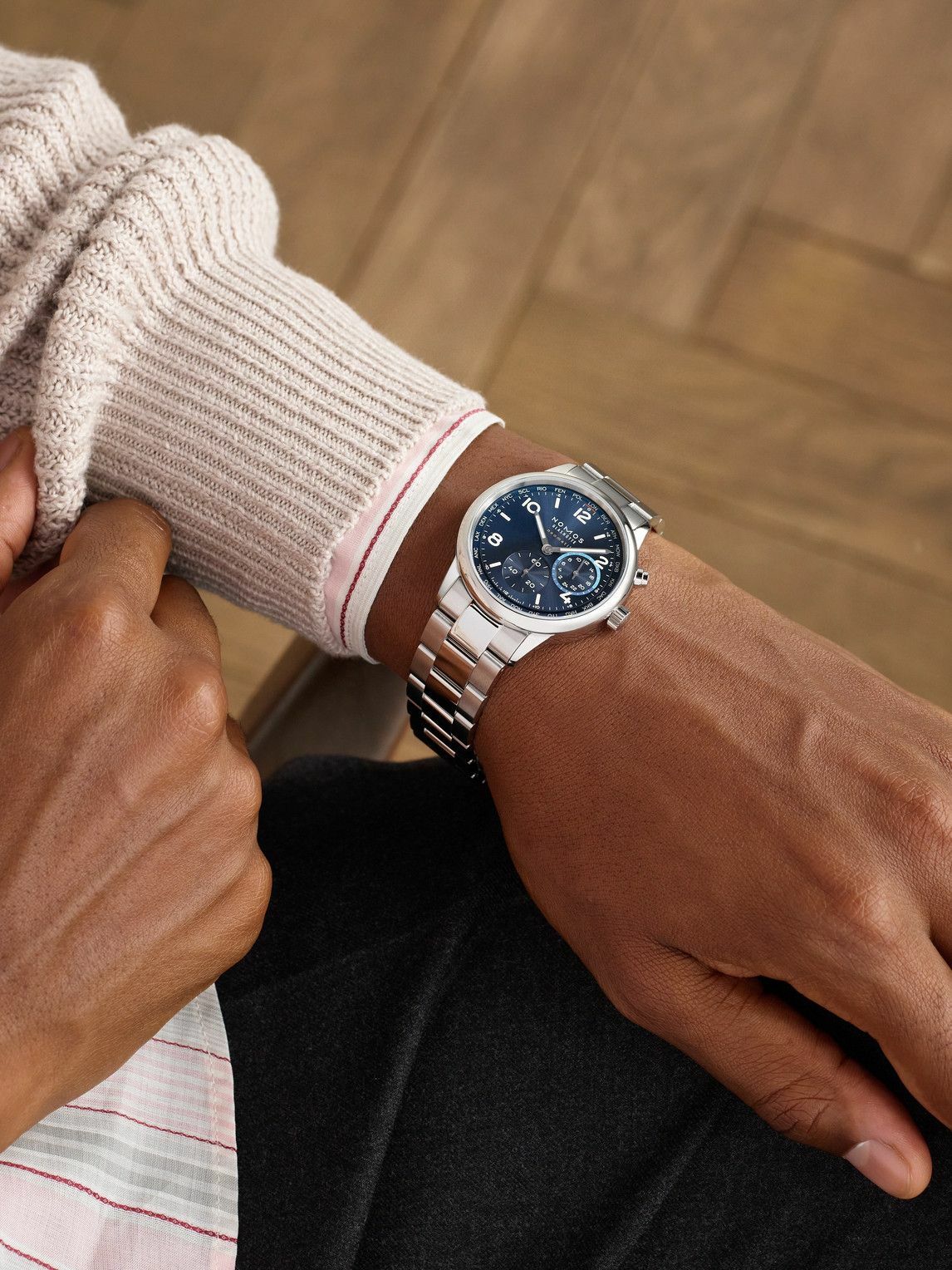 NOMOS Glashütte - Club Sport Neomatik Worldtimer Blue Automatic 40mm Stainless Steel Watch, Ref. No. 790