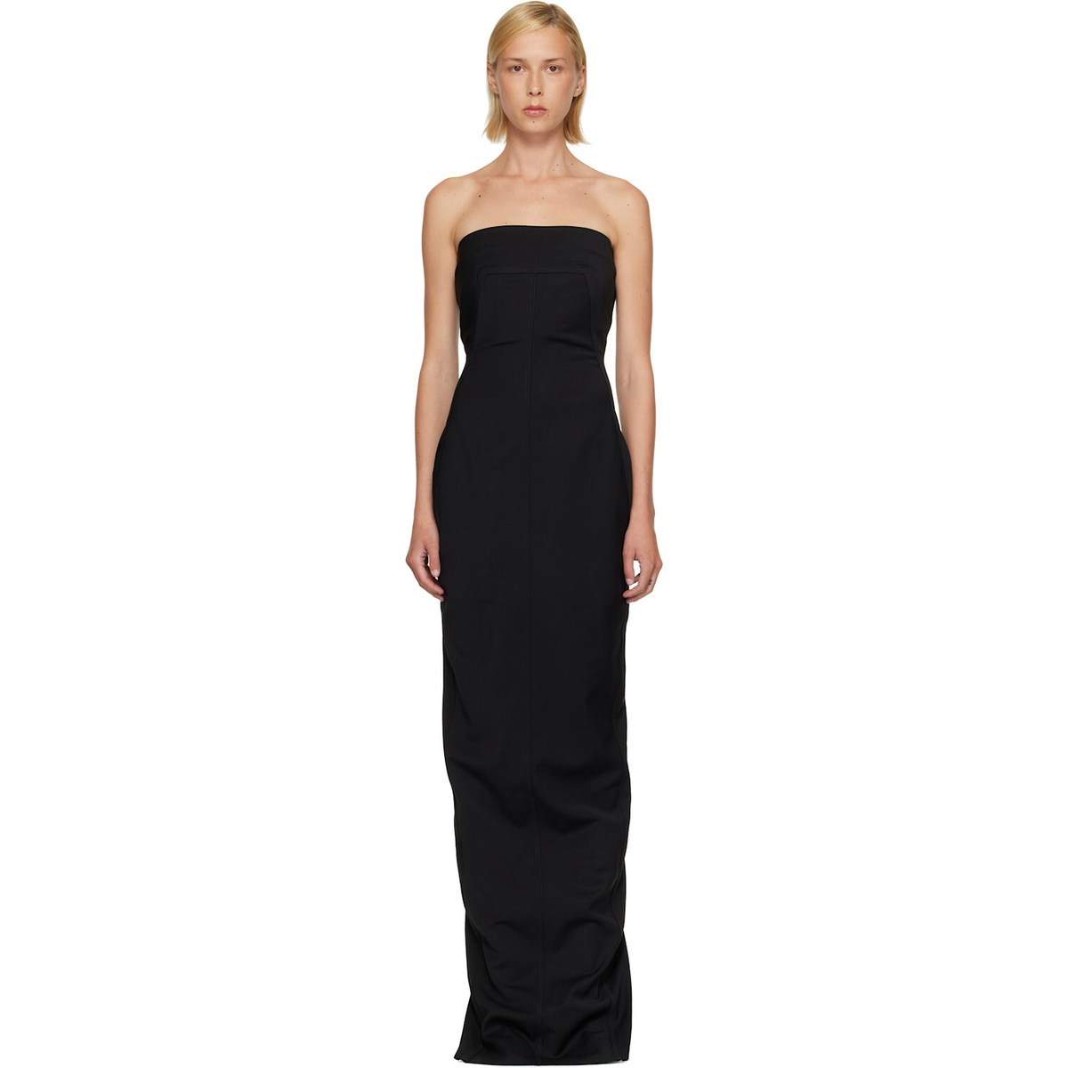 Rick Owens Black Tower Bustier Maxi Dress