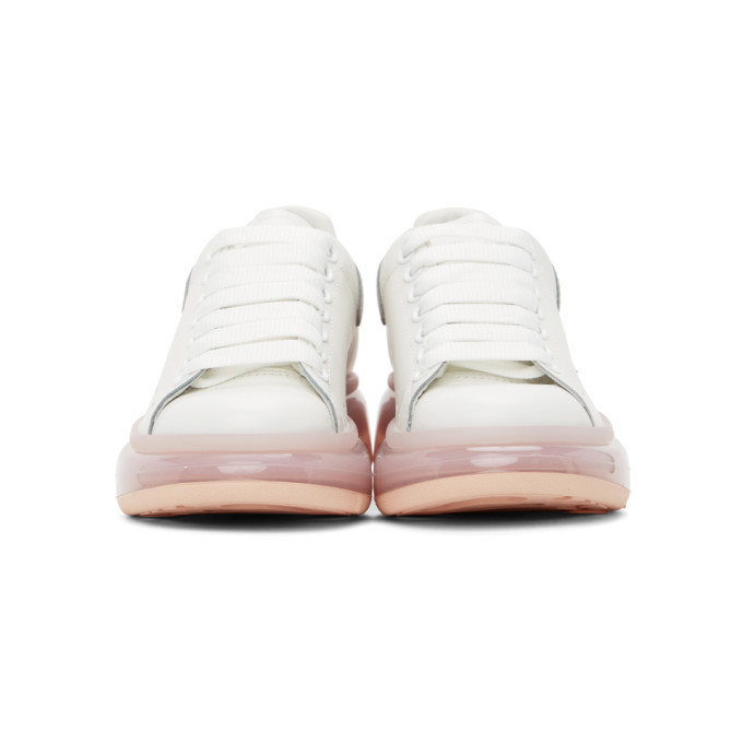 【関税込み】McQueen ホワイト＆ピンク Oversized スニーカー ALEXANDER MCQUEEN Oversized Women's White And Pink Sneakers