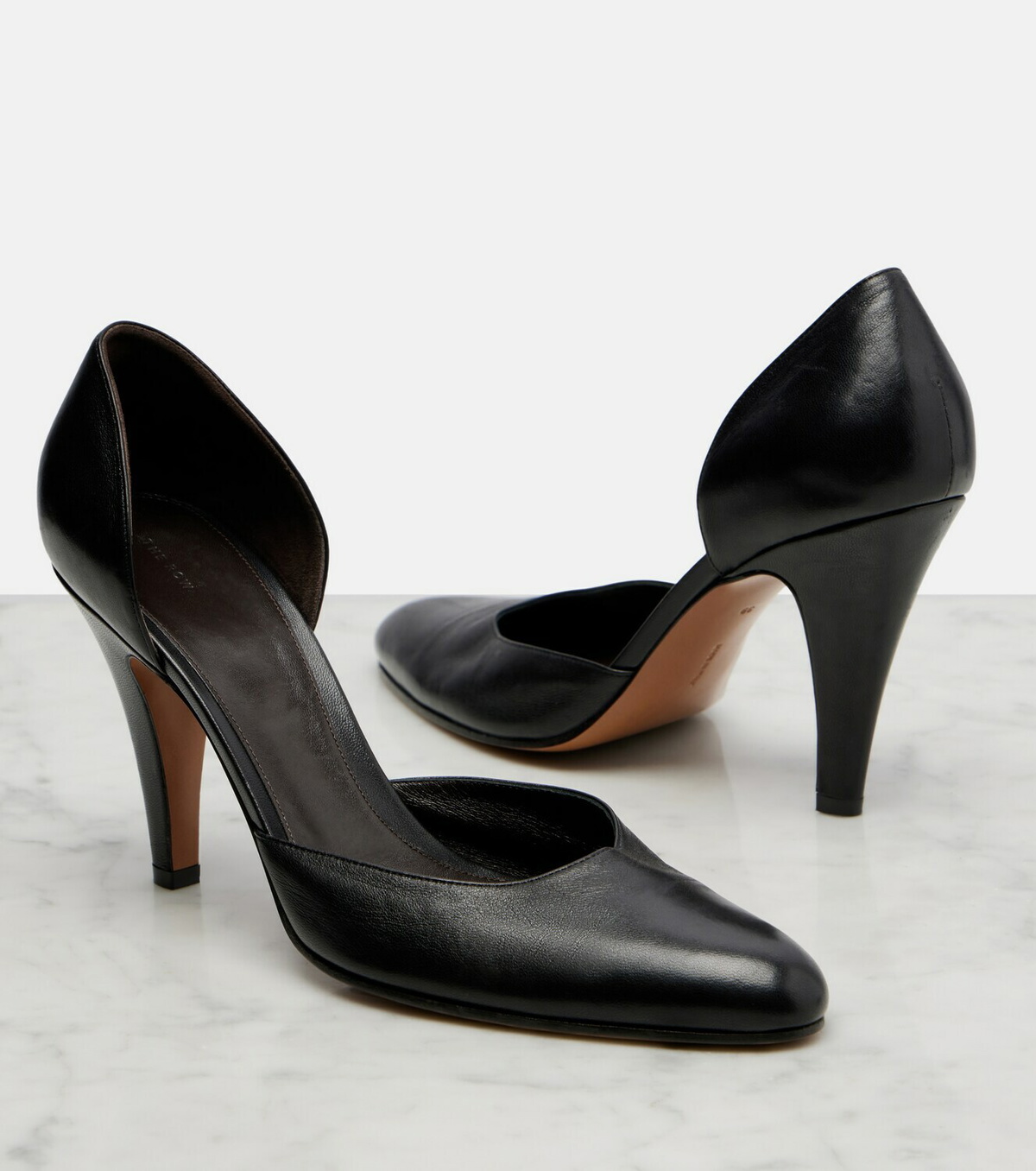 The Row Ornella D'Orsay leather pumps