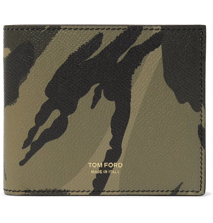 Photo: TOM FORD - Camouflage-Print Full-Grain Leather Billfold Wallet - Gray