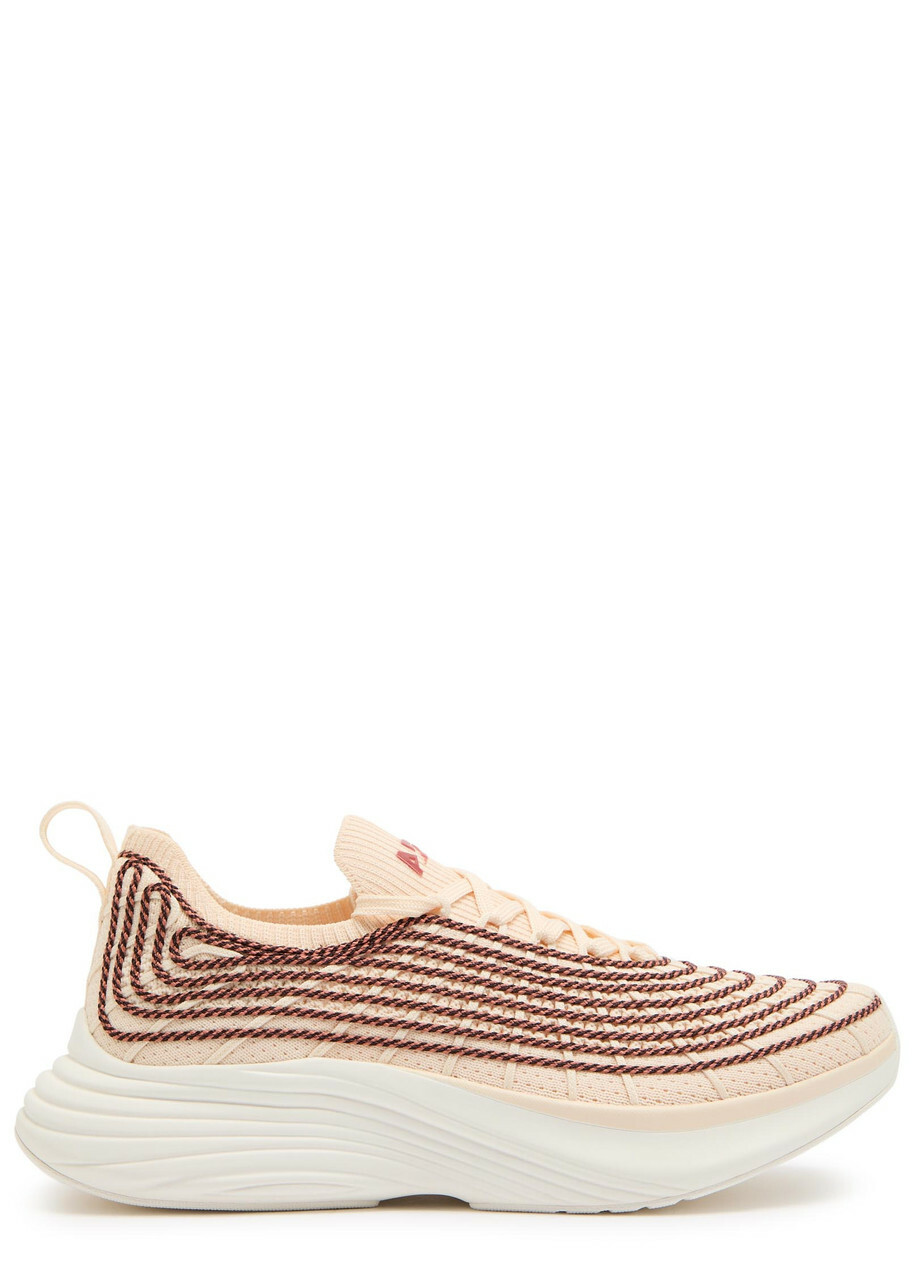 Athletic Propulsion Labs Techloom Zipline Embroidered Knit Sneakers Beige