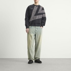 Umbro Men's Washed Diamond Drill Sweat in Black/Volcanic Ash