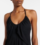Alaïa Draped jersey maxi dress