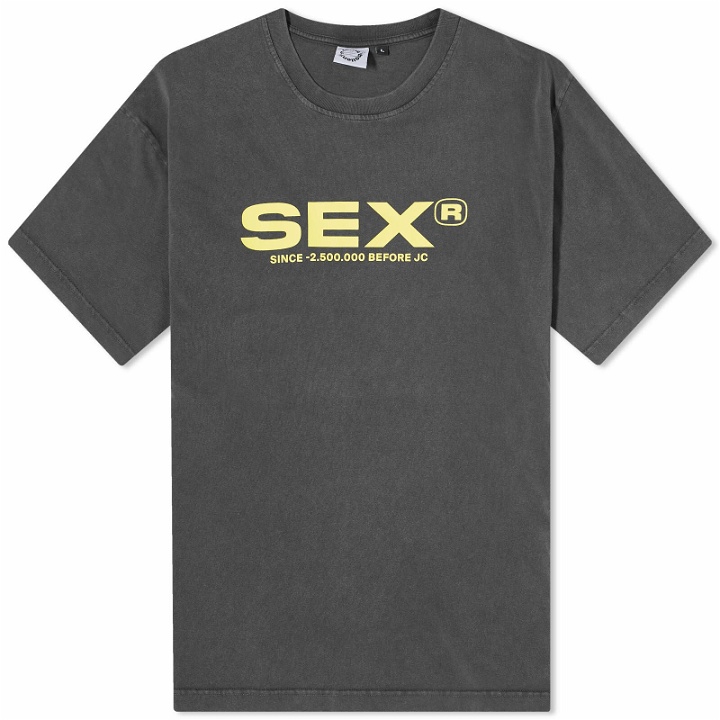 Photo: Carne Bollente Men's Sex T-Shirt in Washed Black