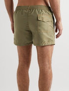 Paul Smith - Slim-Fit Short-Length Embroidered Recycled Swim Shorts - Brown