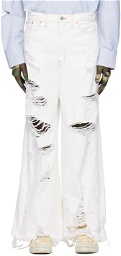 Doublet White Destroyed Jeans