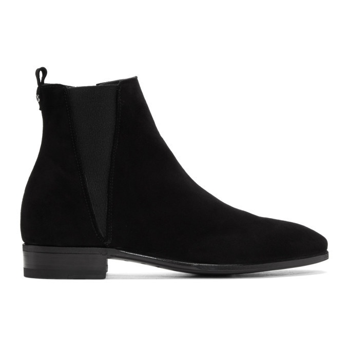 Photo: Dolce and Gabbana Black Suede Chelsea Boots