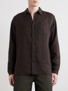 Oliver Spencer - New York Linen Shirt - Brown