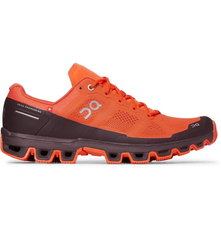Photo: On - Cloudventure Rubber-Trimmed Mesh and Shell Trail Running Sneakers - Orange