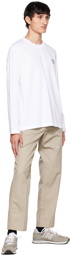A.P.C. White Olivier Long Sleeve T-Shirt