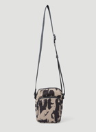 Graffiti Mini Messenger Crossbody Bag in Brown