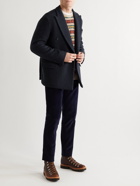 Massimo Alba - Monster Unstructured Double-Breasted Herringbone Wool Blazer - Blue