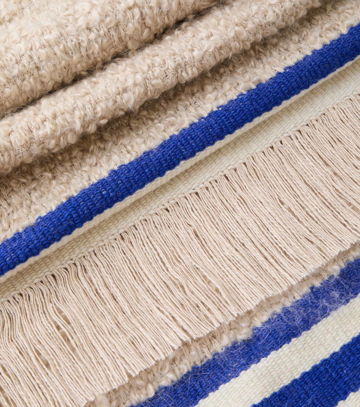 The House of Lyria Distinto mohair, cotton, wool, and linen-blend throw
