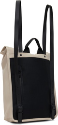 RAINS Beige Rolltop Mini Rucksack