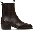 LEMAIRE Brown Vegetable-Tanned Chelsea Boots