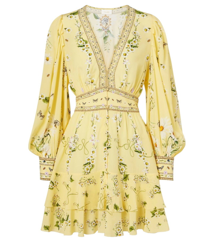 Photo: Camilla Floral silk crêpe minidress