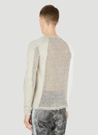 Panelled Long Sleeve Top in Grey