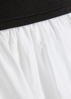 Polo Ralph Lauren Logo-embroidered Cotton-poplin Maxi Skirt White And Black