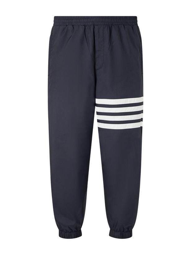 Photo: Thom Browne - Tapered Striped Ripstop Sweatpants - Blue
