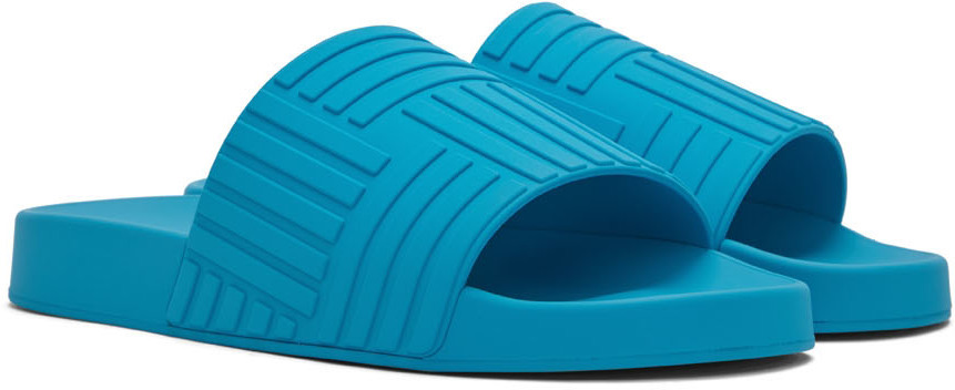 Bottega Veneta Blue Slider Sandals Bottega Veneta display picture 3
