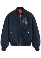Kenzo Constellation Reversible Denim Bomber Jacket Navy