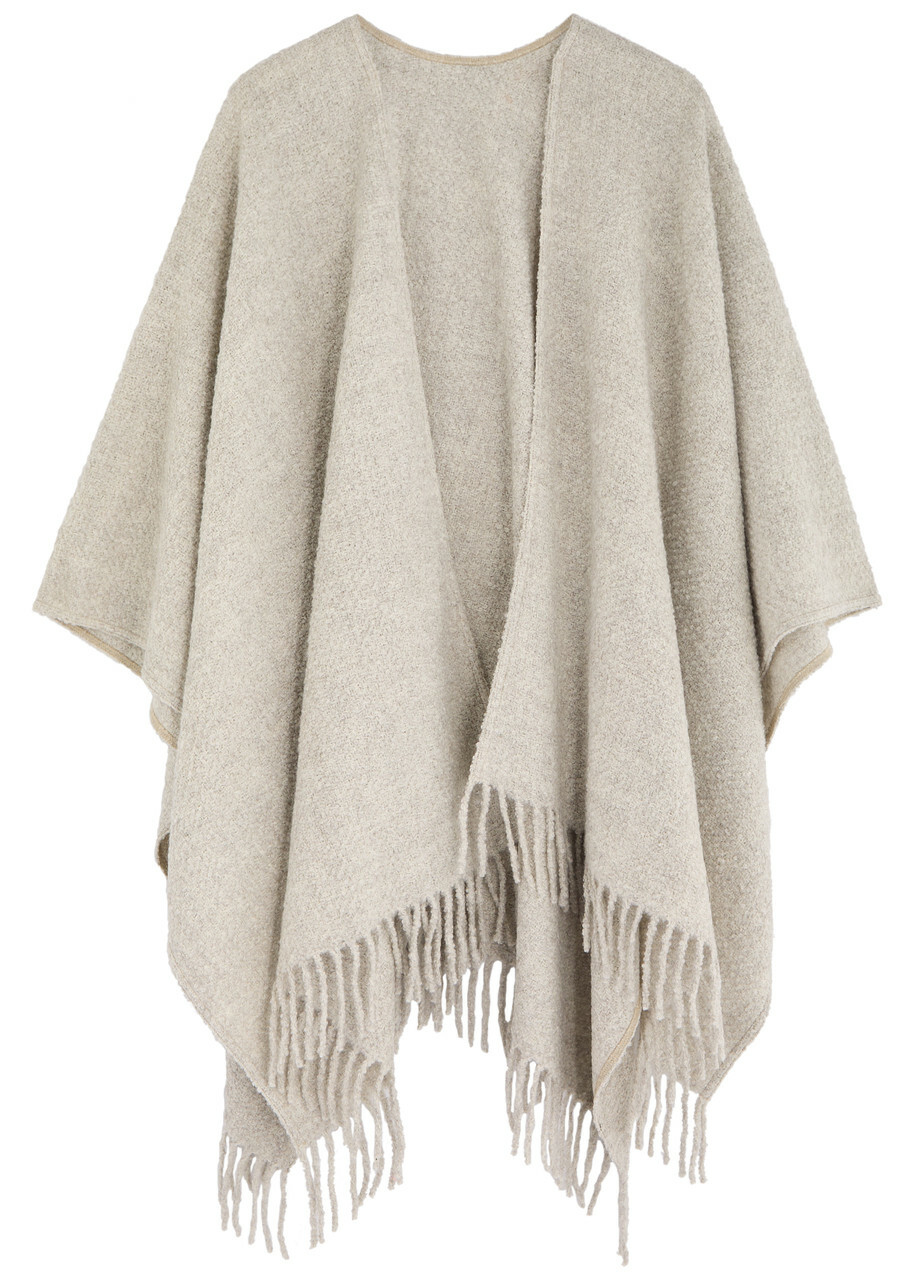 Eileen Fisher Bouclé Alpaca-blend Shawl - Pearl - One Size