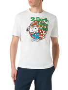 MC2 Saint Barth Man Cotton T-shirt With St. Barth Disco Club And Snoopy Print | Snoopy - Peanuts Special Edition