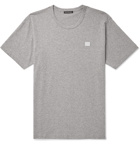 Acne Studios - Logo-Appliquéd Mélange Cotton-Jersey T-Shirt - Gray