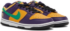 Nike Purple & Yellow Dunk LL Low Sneakers