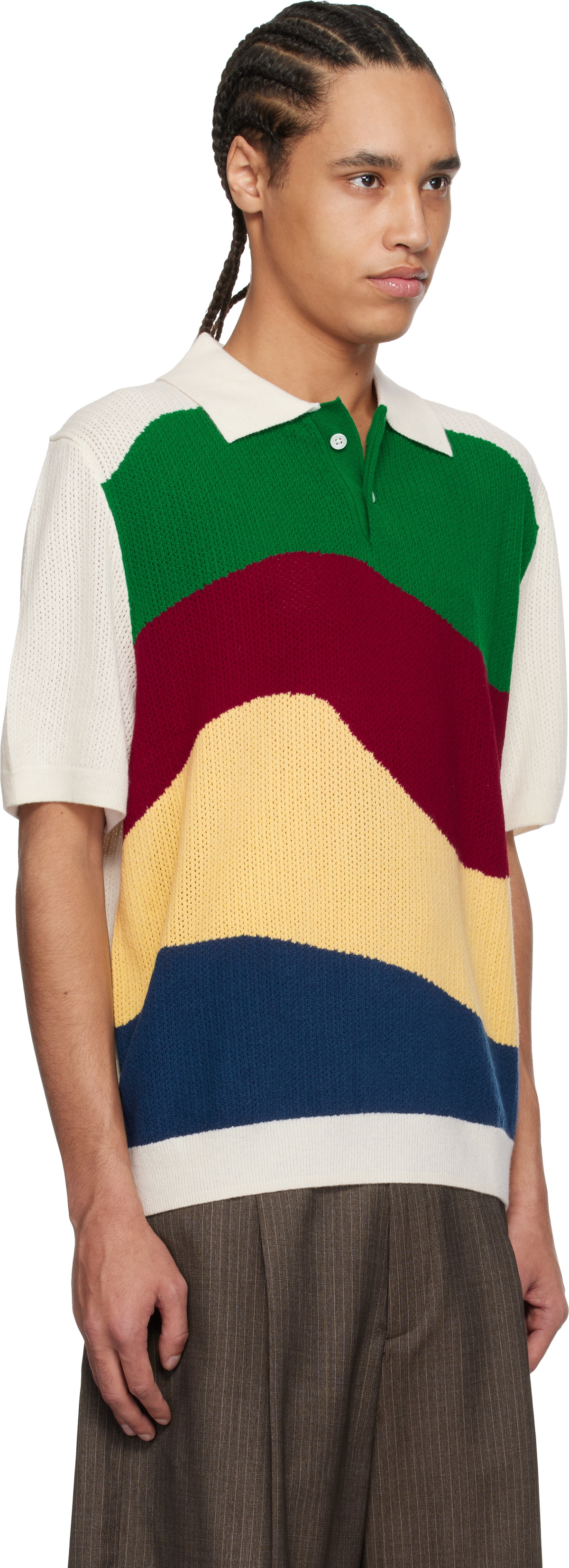 Glass Cypress SSENSE Exclusive Multicolor Knit Polo