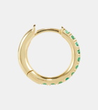Spinelli Kilcollin Micro 18kt gold single hoop earring with emeralds