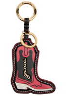 Ganni Western Boot Leather Keyring - Red - One Size