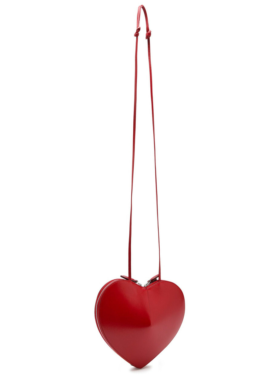 Alaïa Le Couer Glossed Leather Cross-body bag - Red - One Size