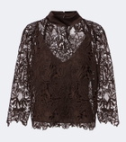 Max Mara Floral lace top