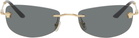 Versace Black & Gold Runway Sunglasses