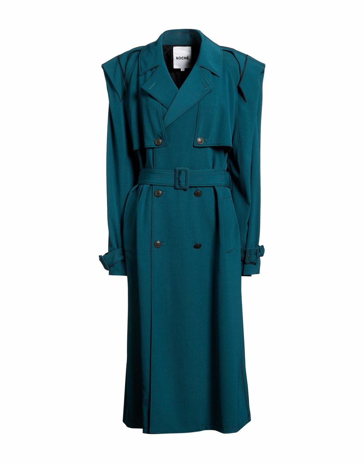 Koché Womens Overcoat & Trench Coat Deep teal