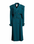 Koché Womens Overcoat & Trench Coat Deep teal