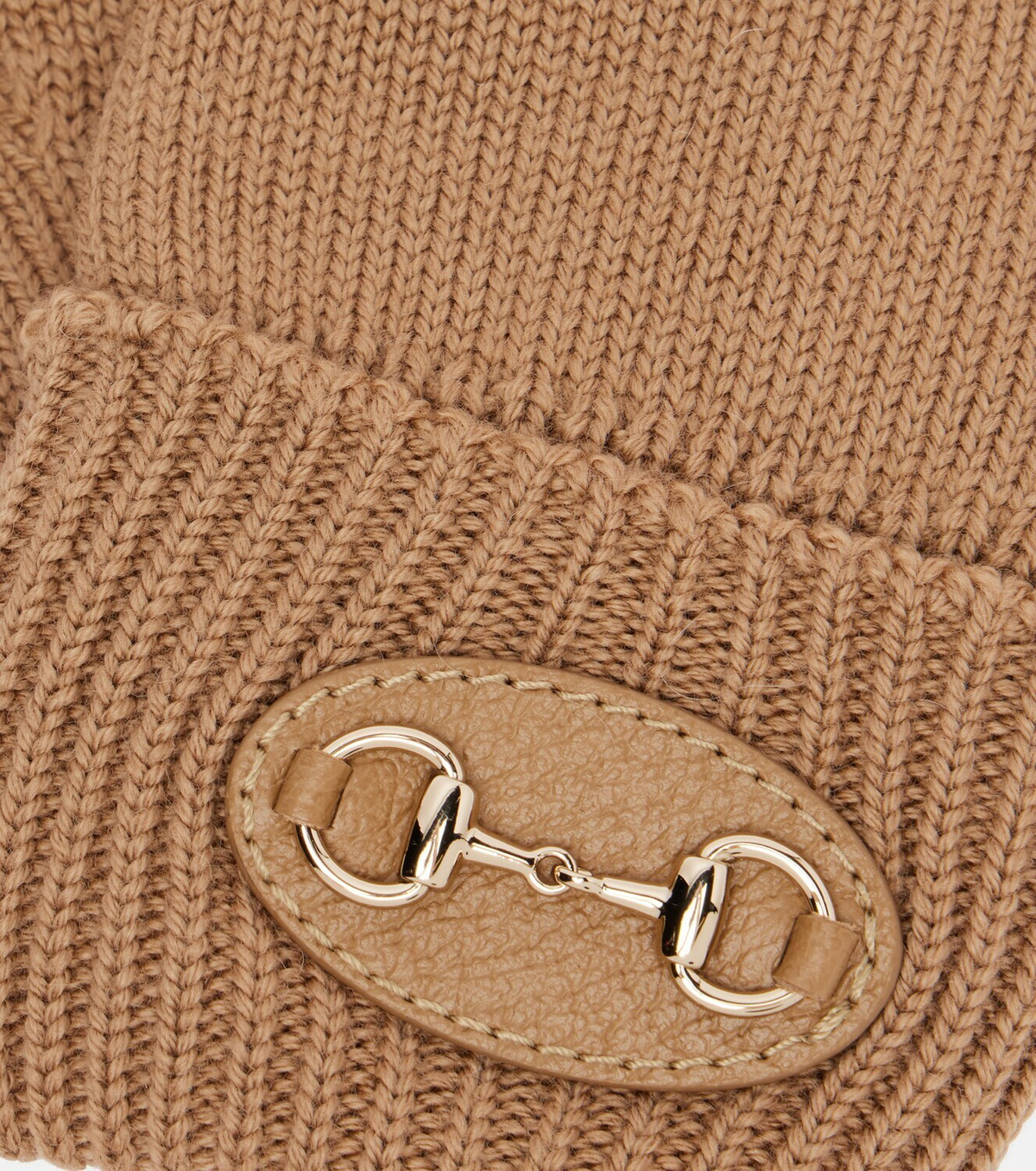 Gucci Horsebit ribbed-knit wool gloves