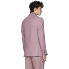 Nanushka Pink Japanese Linen Malvin Blazer