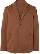 Mr P. - Garment-Dyed Cotton-Twill Blazer - Brown
