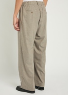 NN07 Kay Pleated Straight-leg Woven Trousers Sand