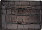 Versace Brown Embossing Degrade Croco Card Holder